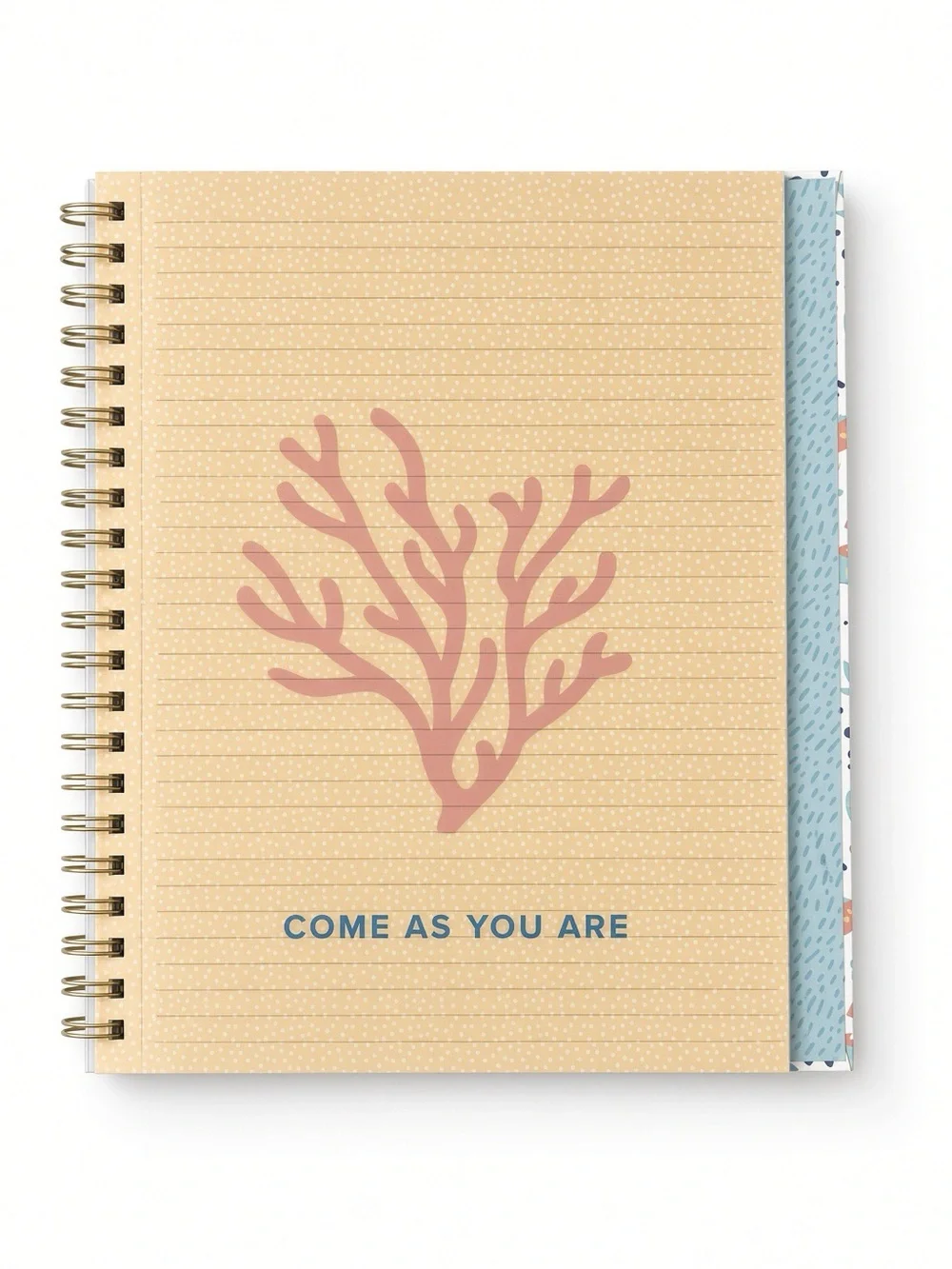 James Burke 5 Subject Ocean Coral Notebook Spiral 9.25x11 +Stickers NEW